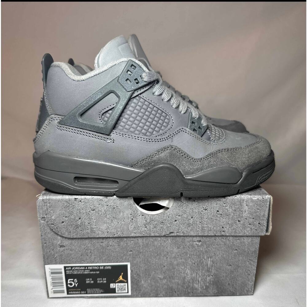 Size 5.5 - Nike Air Jordan 4 Retro SE GS Wet Cement Men's Shoes Ships Now
